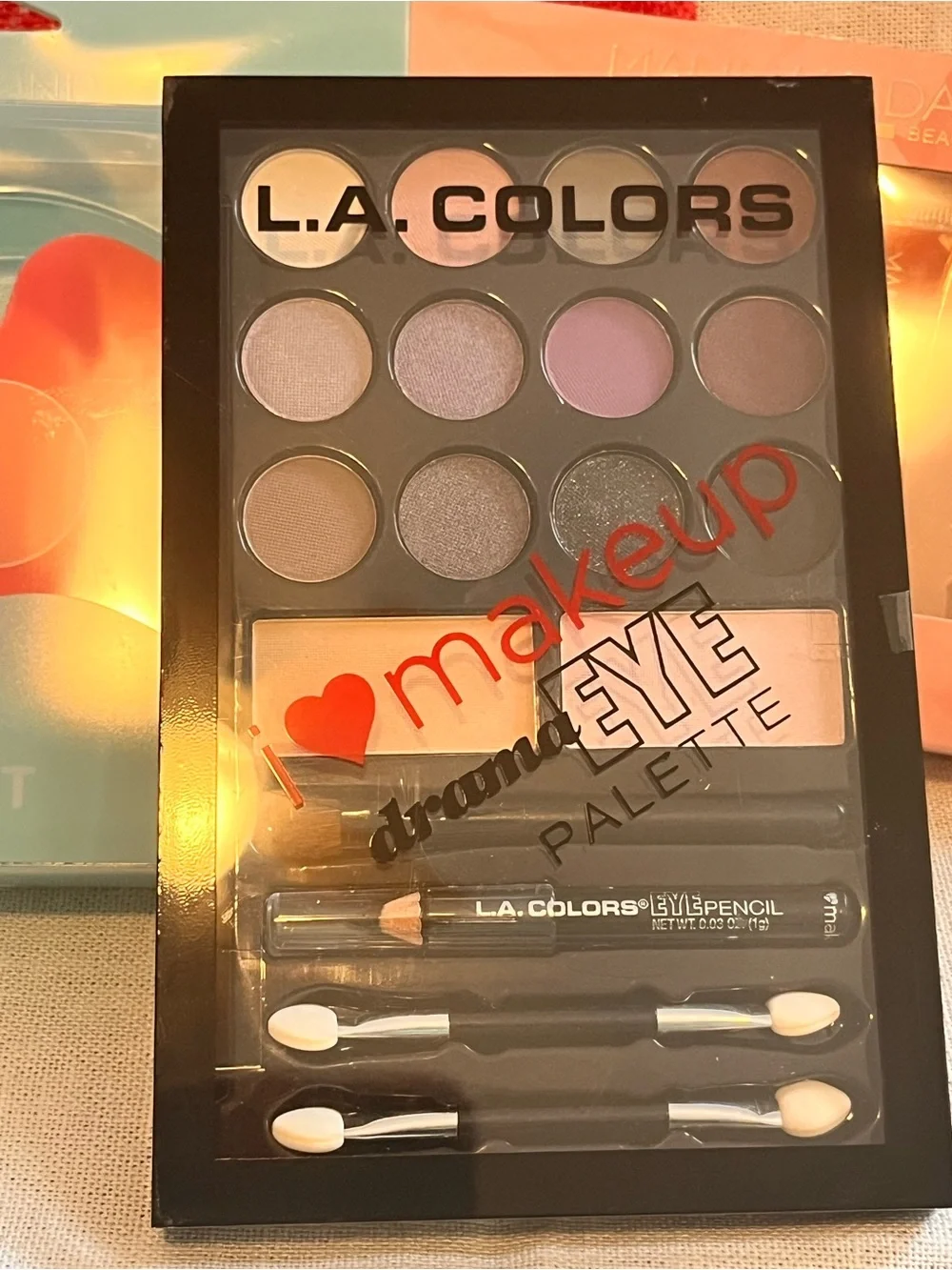 L.A. Colors Purple Eyeshadow Palette - Bold Eye Makeup Bundle